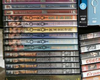Thousands of DVD's including: Frankenstein Legacy Collection, The Wolf Man Legacy Collection, Dracula Legacy Collection, The Return of Sherlock Holmes, Poirot