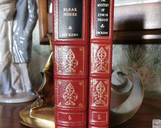 Set of Charles Dickens Easton Press Collectors Edition with gilt edges, copyright 1967, The Easton Press Norwalk, Connecticut including "Bleak House" and "The Mystery of Edwin Drood"