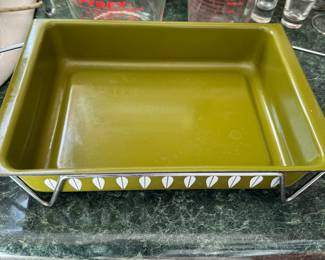 Catherineholm Lotus Enamelware MCM casserole baking dish