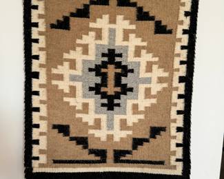 Navajo weaving “two Grey Hills” style circa 1980’s . Size 19”x 26”