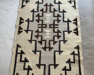 “Two grey Hills” style rug “69”x 38”. Navajo weaving style