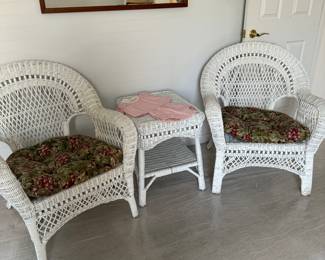 3 piece wicker set