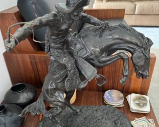 “Frederic Remington” sculpture “the “Wooly Chaps” regular size - 23” high