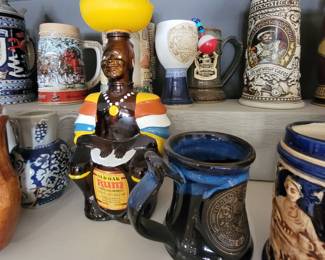 LOTS of collectible beer steins!