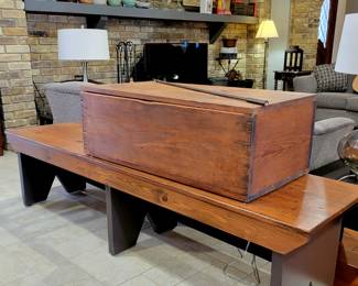 Beautiful large rustic farmhouse style bench