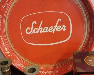 Vintage Schaefer Metal serving/bar tray