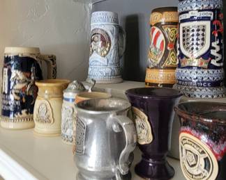 LOTS of collectible beer steins!