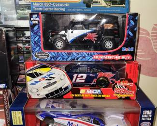 Mobil Oil collection of memorabilia and model race cars