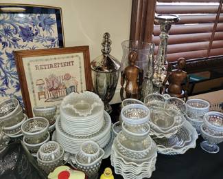 Vintage Anchor Hocking Moonstone dishes
