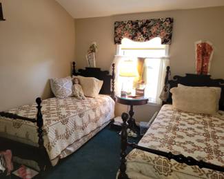 Antique twin beds