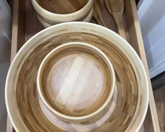 Bamboo serving bowls