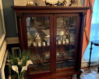 Lovely Column and Scroll China Cabinet