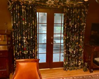 Beautiful window treatments will be sold