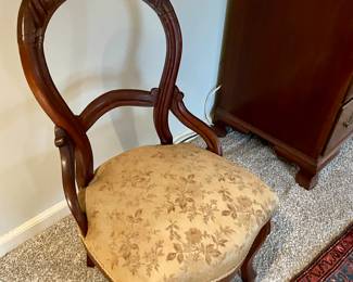 Balloon back victorian chair