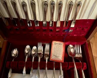 One of many sets of Rogers Silver Overlay / Plated flatware in beautiful condition