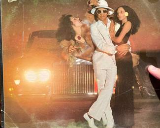 Large collection of Vinyl records this one on top is Disco