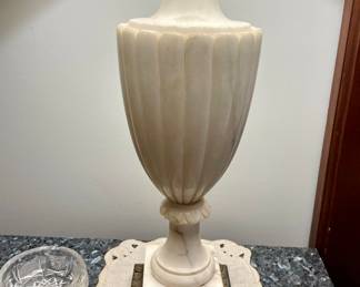 Marble lamps one of a pair