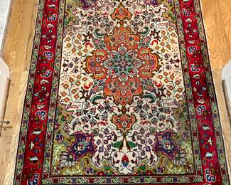 Beautiful handmade carpet smaller size approximately 4'