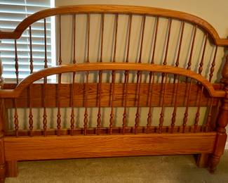 QUEEN SIZE BED - HEADBOARD, FOOTBOARD, SIDE RAILS, SLATS