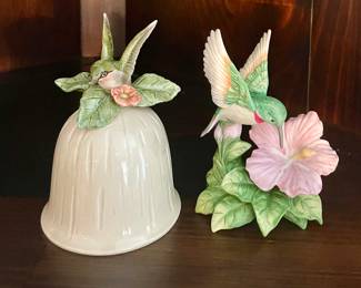 Hummingbird Bell and Figurine 