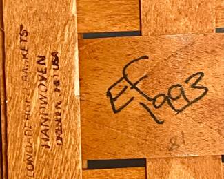 VINTAGE LONGABERGER "SLEIGH" BASKET W/LINER