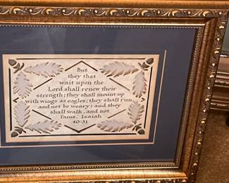 Framed Inspirational Phrase Art