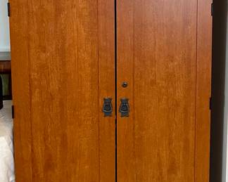 MISSION STYLE DESK ARMOIRE 