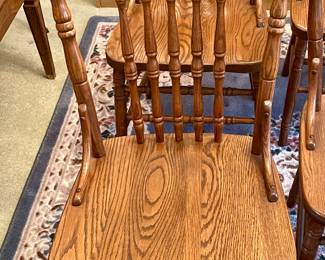 VINTAGE/ANTIQUE OAK CHAIRS (4)