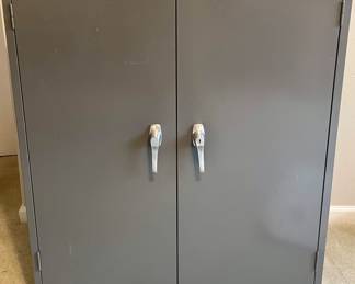 VINTAGE COLE STEEL METAL CABINET W/SAFE