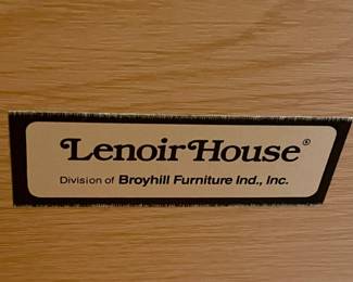 VINTAGE BROYHILL FURNITURE - LENOIR HOUSE BAMBOO DRESSER/MIRROR