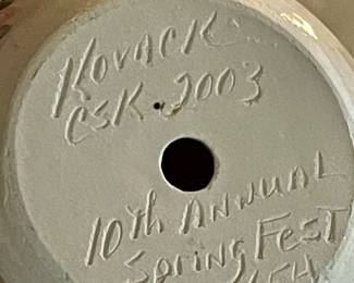 VINTAGE KOVACK POTTERY RING/TRINKET DISH