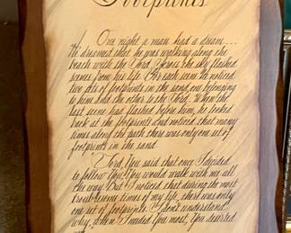 Large “Footprints” Plaque 