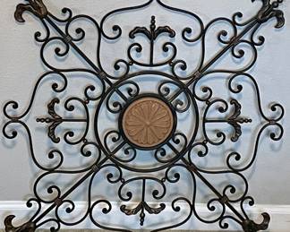 LARGE WROUGHT IRON WALL DECOR