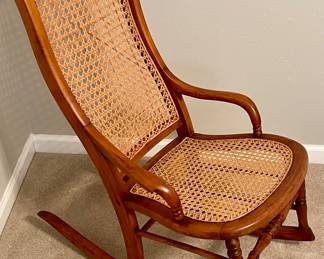 VINTAGE/ANTIQUE RATTAN ROCKER
