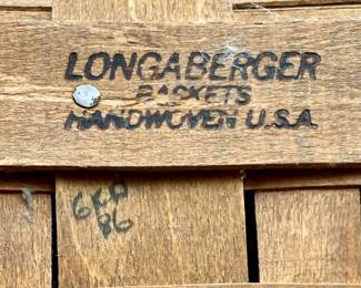 VINTAGE LONGABERGER LARGE BASKET W/LINER