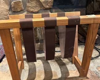 Teak magazine rack 