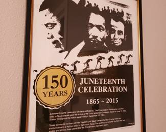 GALVESTON FRAMED POSTER JUNETEENTH CELEBRATION 150 YEARS