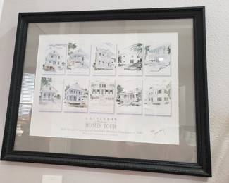 GALVESTON HISTORIC HOMES TOUR FRAMED PRINT