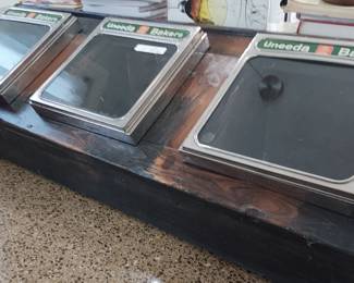 Vintage bakery cookie bins