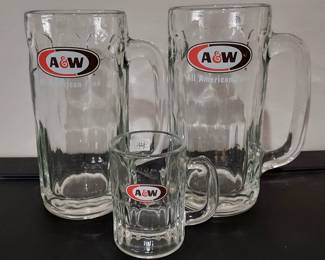A&W root beer mugs