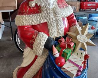5ft tall resin Santa (purchased at First Place for $1,000)
