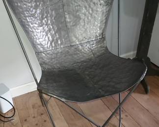 Hammered metal Butterfly chair