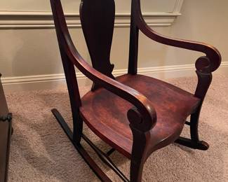 Vintage mahogany rocker