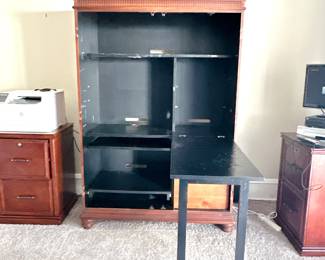 RIVERSIDE FURNITURE ARMOIRE COMPUTER DESK/WRITING DESK - OFFICE FURNITURE - TALL