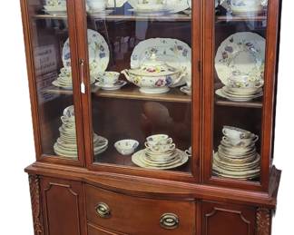 Mahogany Federal Style Single Door China Cabinet 