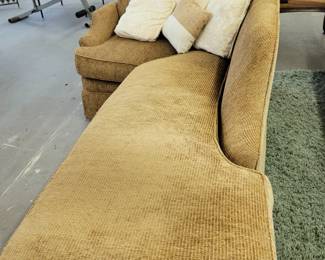 Custom Long Brown Chaise 