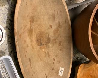 #179	Wooden Oval Dough Bowl - 18x10	 $20.00 
