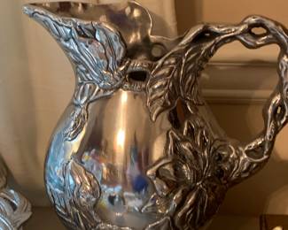 #144	Arthur Court 10" Pitcher Aluminum 	 $30.00 
