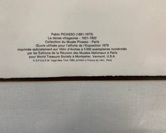 #116	Picasso Print	 $40.00 
