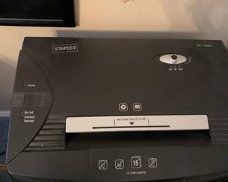 #58	Staples Paper Shredder	 $20.00 
